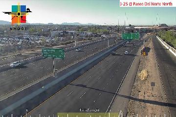 Live I-25 Webcam – North of Paseo del Norte (Looking South), Albuquerque, NM