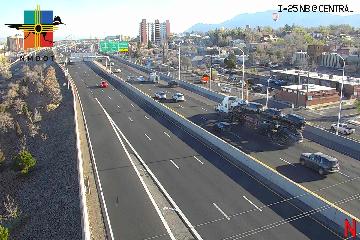 Live I-25 Northbound Webcam – Central Ave Overpass (Southbound Off-ramp), Albuquerque, NM