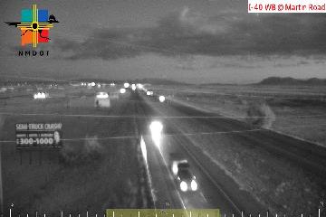 I-40 & Martin Road traffic camera, view west, Edgewood, New Mexico